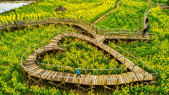 “心”型廊橋。廖濤 攝