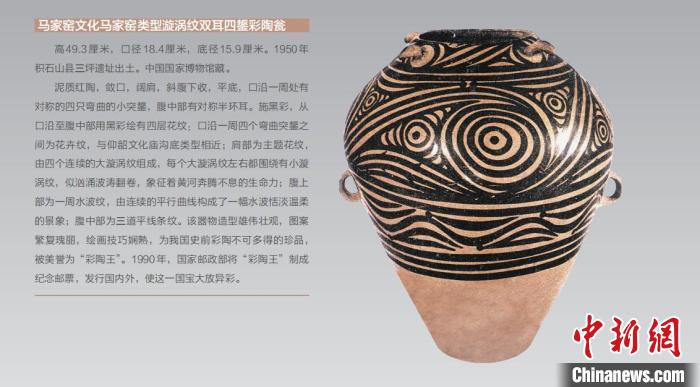 圖為“彩陶王”展板?！∨R夏州融媒體供圖