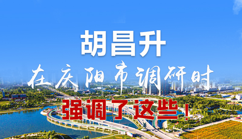 圖解|胡昌升在慶陽市調(diào)研時(shí)強(qiáng)調(diào)了這些！