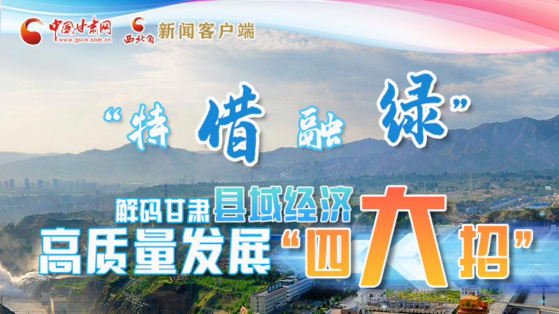 圖解|“特、借、融、綠”解碼甘肅縣域經(jīng)濟(jì)高質(zhì)量發(fā)展“四大招”